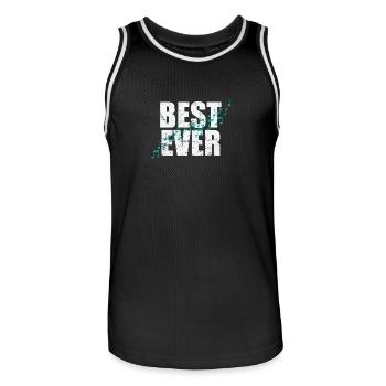 Meilleure tonalité de musique de tous les temps - Maillot de basket Homme - noir/blanc - Devant - AI Model Male 185 dark (185cm)