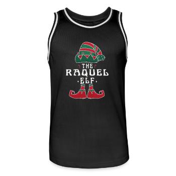 Raquel Elf Familie Passende Gruppe Weihnachten Mama - Männer Basketball-Trikot - Schwarz/Weiß - Vorne - AI Model Male 185 dark (185cm)