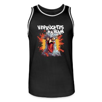 Huhn Hühner Hühnerbesitzer Verrücktes Huhn - Männer Basketball-Trikot - Schwarz/Weiß - Vorne - AI Model Male 185 dark (185cm)
