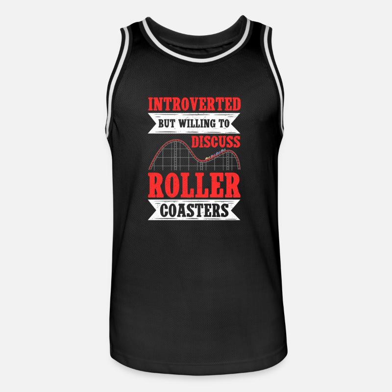 Achterbahn Rollercoaster Roller Coaster Geschenk - Männer Basketball-Trikot - Schwarz/Weiß