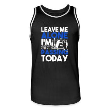 Foosball I'm Stick Passing Foosball Today - Men's Basketball Jersey - black/white - Front - AI Model Male 185 dark (185cm)