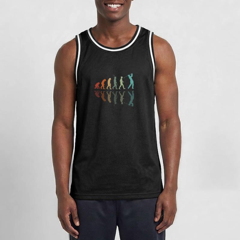 Golf Evolution - Golfer Evolution Männer Basketball-Trikot