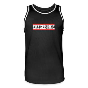 Erzgebirge - Männer Basketball-Trikot - Schwarz/Weiß - Vorne - AI Model Male 185 dark (185cm)