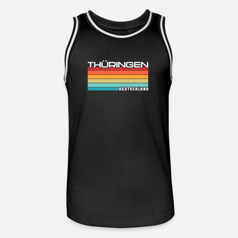 Thuringe Thuringe Thuringe Thuringe - Maillot de basket Homme - noir/blanc