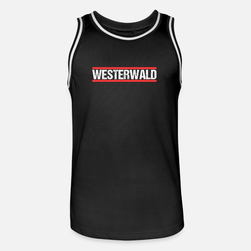 Westerwald - Männer Basketball-Trikot - Schwarz/Weiß