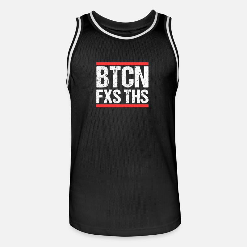 Bitcoin Fixes this - Männer Basketball-Trikot - Schwarz/Weiß