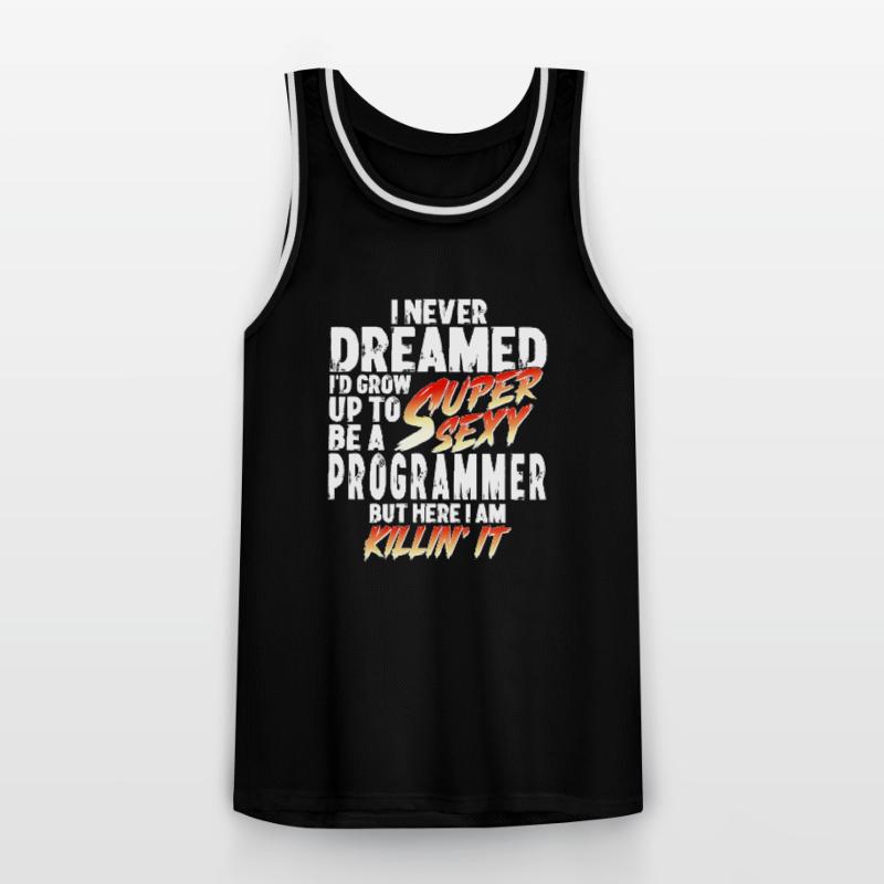 Super Sexy Programmer Coder Gift Men's Basketball Jersey
