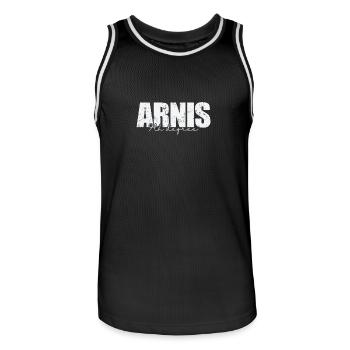 Arnis 9ème degré Kali Arts martiaux philippins - Maillot de basket Homme - noir/blanc - Devant - AI Model Male 185 dark (185cm)