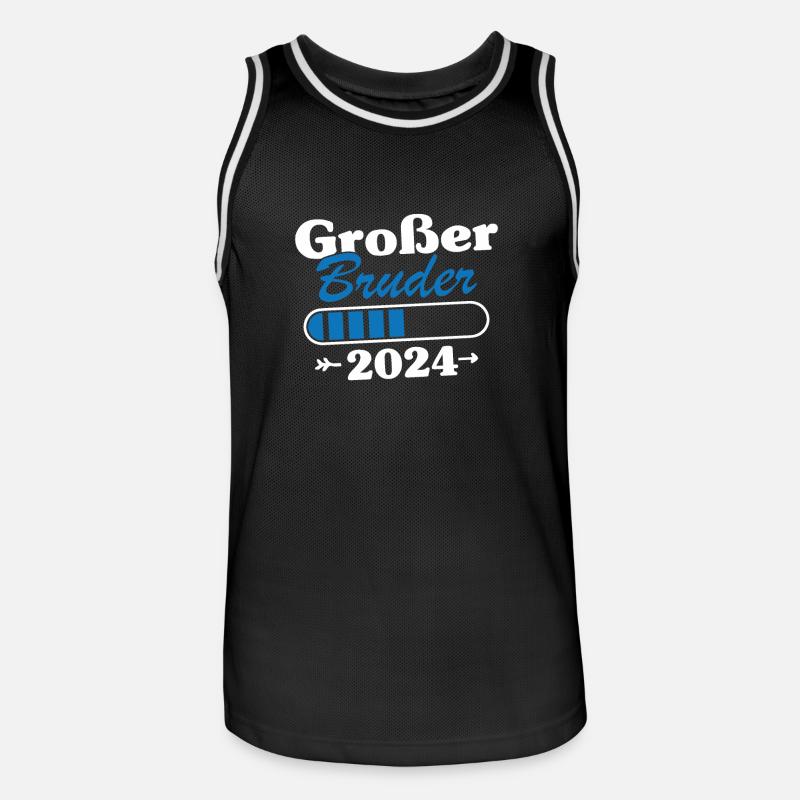 Großer Bruder Loading 2024 - Männer Basketball-Trikot - Schwarz/Weiß