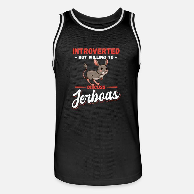 Springmäuse Springmaus Wüstenspringmaus Geschenk - Männer Basketball-Trikot - Schwarz/Weiß