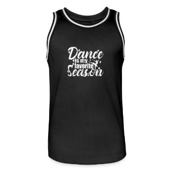 Dance is my favorite Season Ballet - Männer Basketball-Trikot - Schwarz/Weiß - Vorne - AI Model Male 185 dark (185cm)