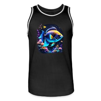 Skalar - Männer Basketball-Trikot - Schwarz/Weiß - Vorne - AI Model Male 185 dark (185cm)