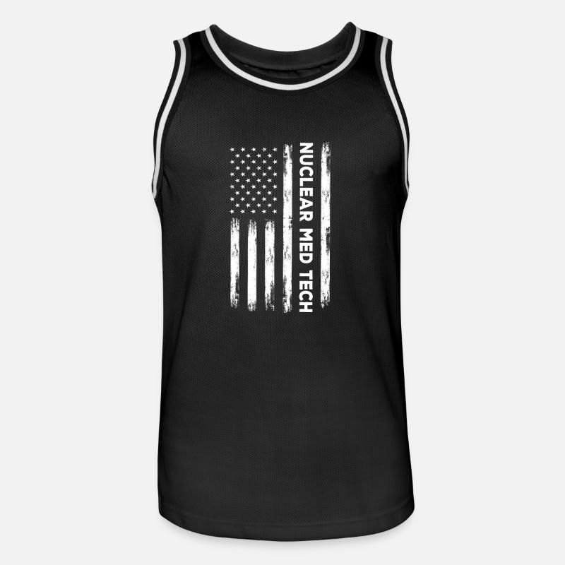 NuklearAmerican Nuclear Med Tech - Männer Basketball-Trikot - Schwarz/Weiß