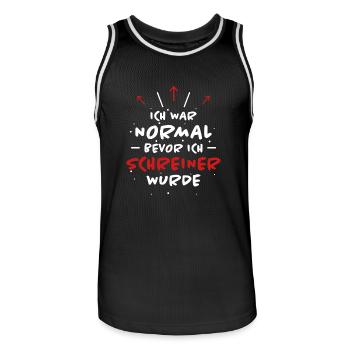 Schreiner Spruch Beruf Lustiges Schreiner Geschenk - Männer Basketball-Trikot - Schwarz/Weiß - Vorne - AI Model Male 185 dark (185cm)