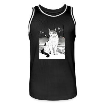 Hauskatzen Besitzer Niedliche Katze Katzen Dame - Männer Basketball-Trikot - Schwarz/Weiß - Vorne - AI Model Male 185 dark (185cm)