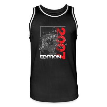 Limited Edition 2007 Limited Edition Fußball - Männer Basketball-Trikot - Schwarz/Weiß - Vorne - AI Model Male 185 dark (185cm)