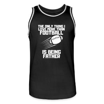 American Football Footballtrainer Footballspieler - Männer Basketball-Trikot - Schwarz/Weiß - Vorne - AI Model Male 185 dark (185cm)