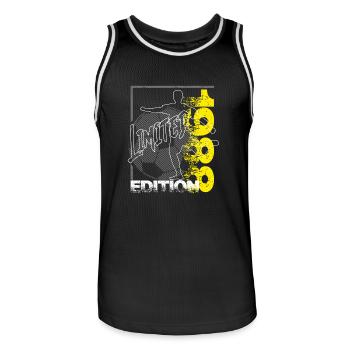 Édition limitée 1988 Édition limitée Football - Maillot de basket Homme - noir/blanc - Devant - AI Model Male 185 dark (185cm)