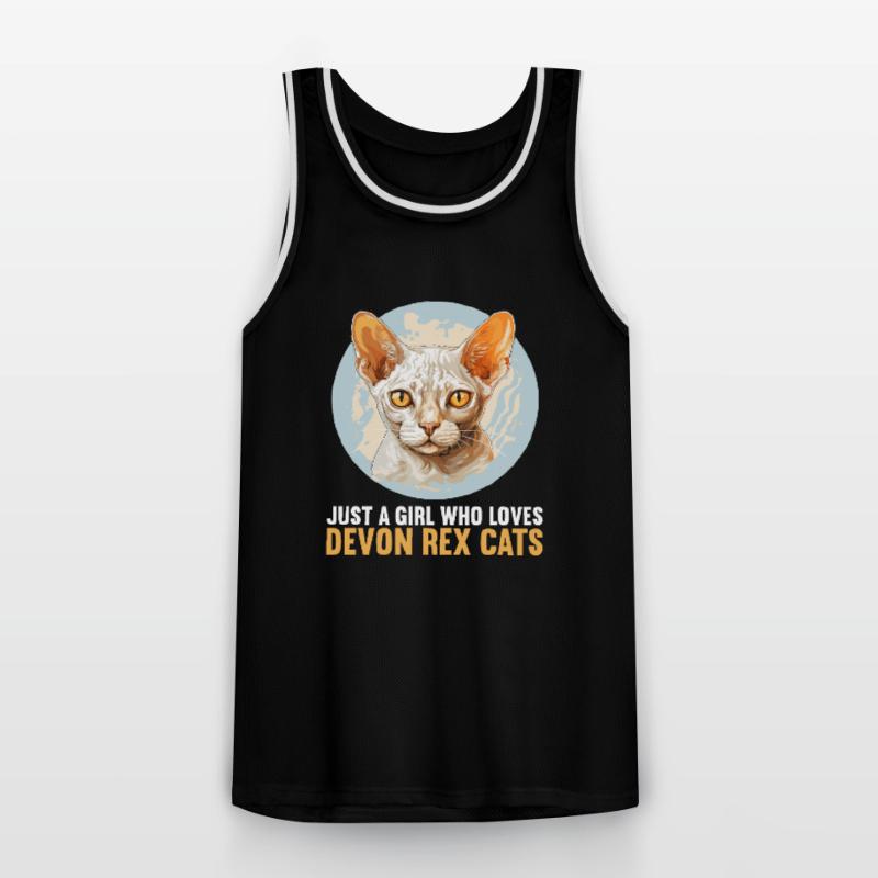 Chaton Devon Rex Chat Devon Rex Maillot de basket Homme
