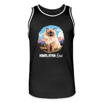 Chat de l’Himalaya Colourpoint Katze - Maillot de basket Homme - noir/blanc - Devant - AI Model Male 185 dark (185cm)