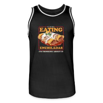Enchilada Mexican Food Enchiladas Gift - Men's Basketball Jersey - black/white - Front - AI Model Male 185 dark (185cm)