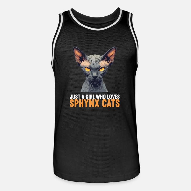 Chaton Sphynx Chat Sphynx - Maillot de basket Homme - noir/blanc