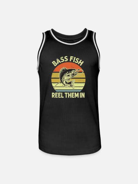 Barschfische Hole sie ein - Männer Basketball-Trikot - Schwarz/Weiß