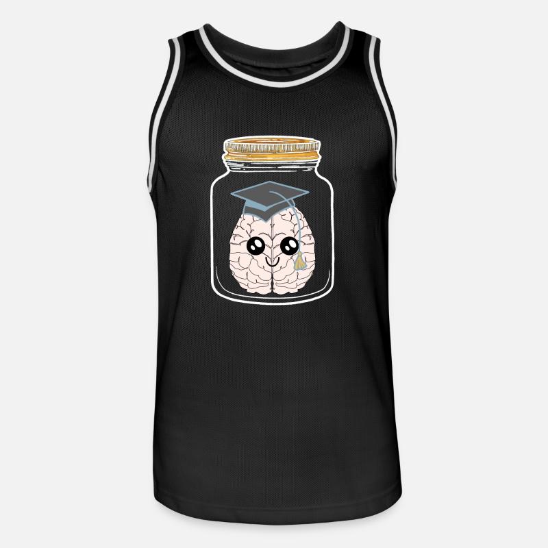 Inteligenz Einweckglas Studenten Studierter Geek - Männer Basketball-Trikot - Schwarz/Weiß