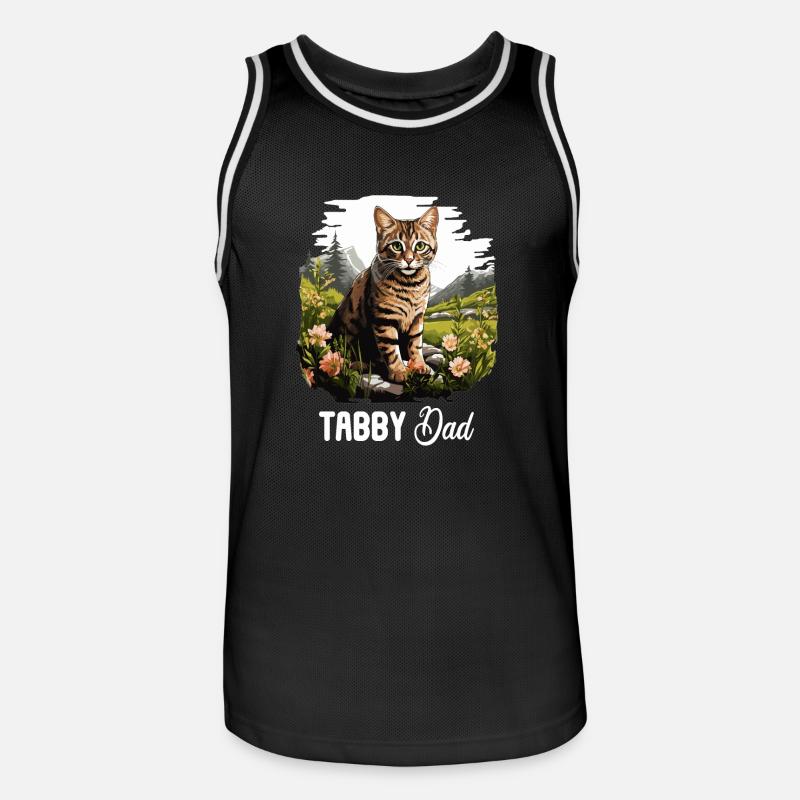Tabby Kätzchen Tabby Katze - Männer Basketball-Trikot - Schwarz/Weiß