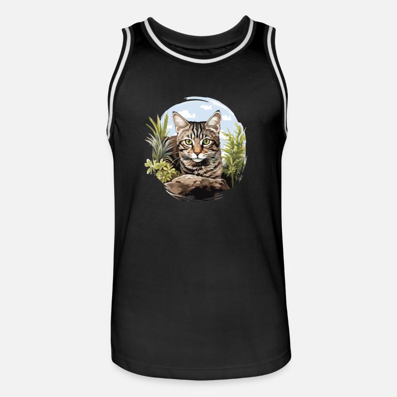 Tabby Kätzchen Tabby Katze - Männer Basketball-Trikot - Schwarz/Weiß