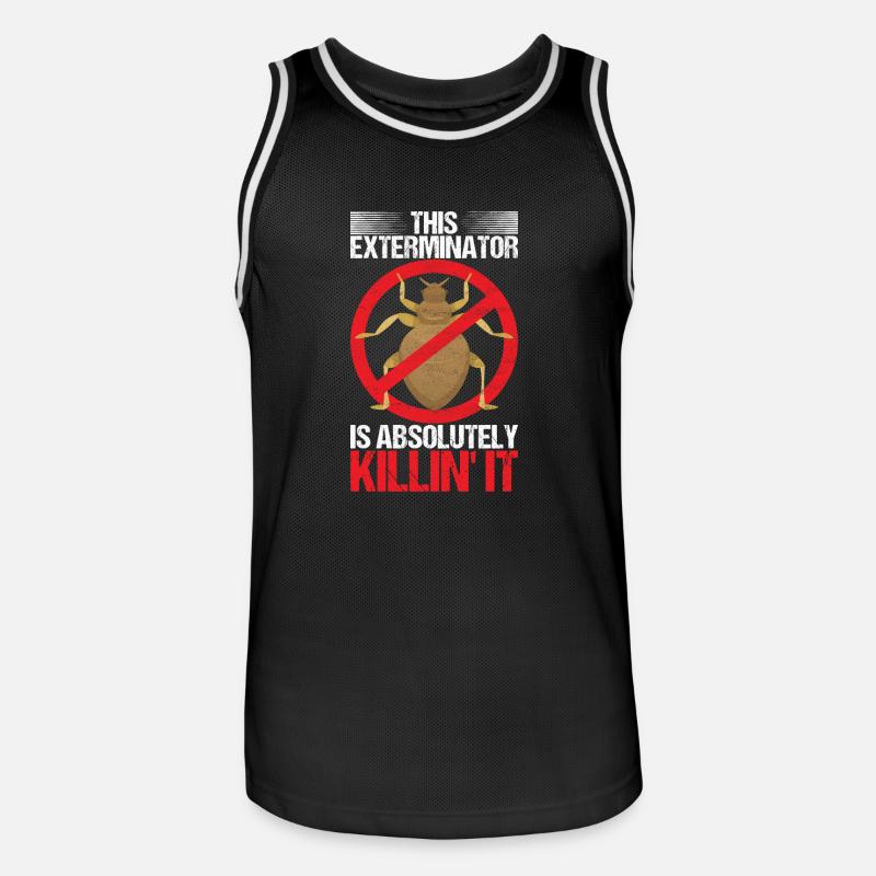 Schädlingsbekämpfung Kammerjäger - Männer Basketball-Trikot - Schwarz/Weiß