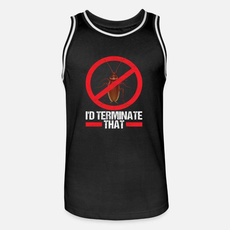 Pest Control Exterminators - Men's Basketball Jersey - black/white