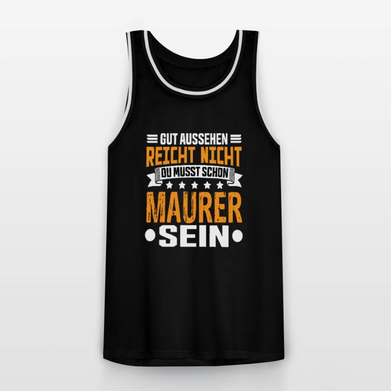 Bricklayer Building Construction Structural Engineer Bricklayer Funny Men's Basketball Jersey