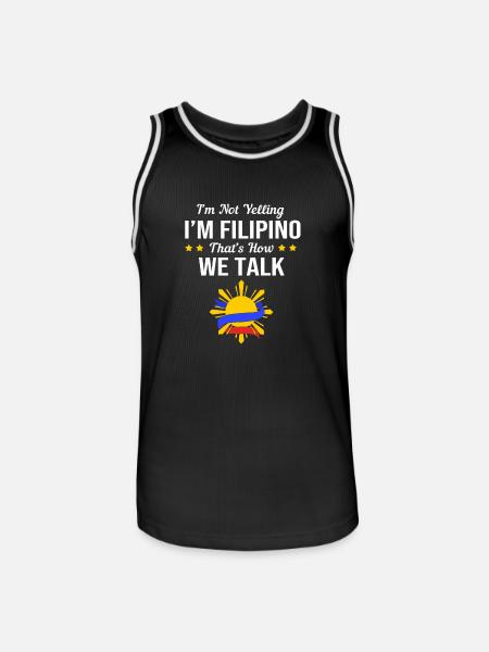 Philippinisch Philippinen - Männer Basketball-Trikot - Schwarz/Weiß
