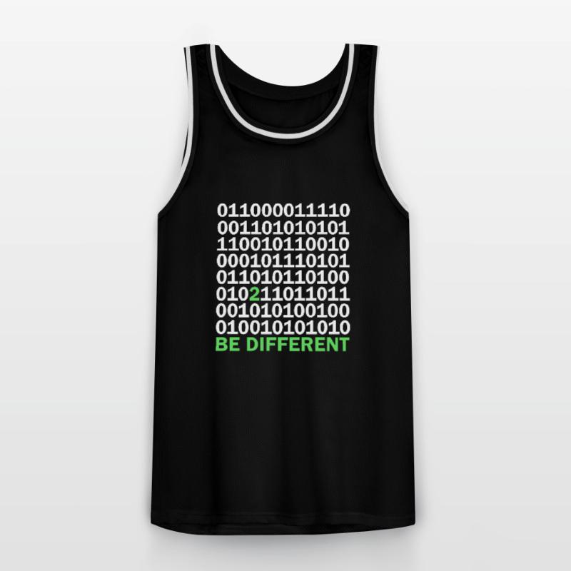 Binary Code Be Different Men's Basketball Jersey