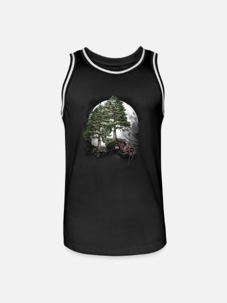 Halloween Spinne Spinnen Waldbewohner - Männer Basketball-Trikot - Schwarz/Weiß