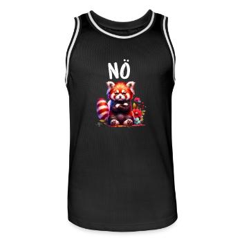 Roter Panda Lustiger Spruch Nö Feuerfuchs - Männer Basketball-Trikot - Schwarz/Weiß - Vorne - AI Model Male 185 dark (185cm)