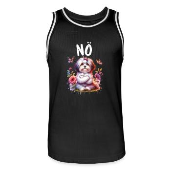 Havanese Lustiger Spruch Nö für Hundeliebhaber - Männer Basketball-Trikot - Schwarz/Weiß - Vorne - AI Model Male 185 dark (185cm)