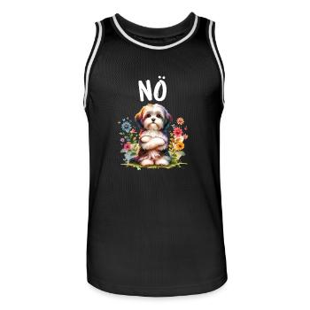 Havanese Lustiger Spruch Nö für Hundeliebhaber - Männer Basketball-Trikot - Schwarz/Weiß - Vorne - AI Model Male 185 dark (185cm)