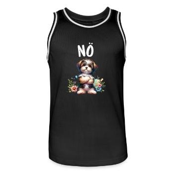 Havanese Lustiger Spruch Nö für Hundeliebhaber - Männer Basketball-Trikot - Schwarz/Weiß - Vorne - AI Model Male 185 dark (185cm)