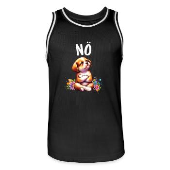 Havanese Lustiger Spruch Nö für Hundeliebhaber - Männer Basketball-Trikot - Schwarz/Weiß - Vorne - AI Model Male 185 dark (185cm)