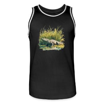 Alligatoren Alligator - Men's Basketball Jersey - black/white - Front - AI Model Male 185 dark (185cm)
