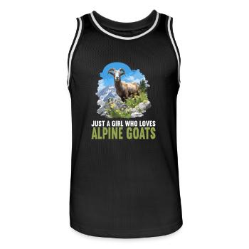Alpine Goat Bergziegen Bergziege - Männer Basketball-Trikot - Schwarz/Weiß - Vorne - AI Model Male 185 dark (185cm)