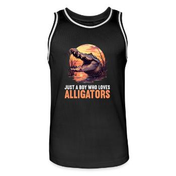 Alligatoren Alligator - Men's Basketball Jersey - black/white - Front - AI Model Male 185 dark (185cm)