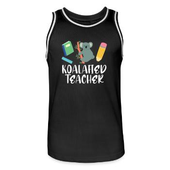 Koalafied Teacher Proud School Teacher Koala cute - Männer Basketball-Trikot - Schwarz/Weiß - Vorne - AI Model Male 185 dark (185cm)