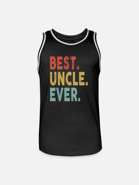 Vintage Best Uncle Retro Colors Best Uncle Ever - Männer Basketball-Trikot - Schwarz/Weiß