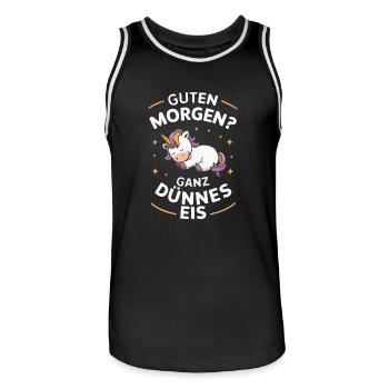 Einhorn Einhörner Fabelwesen Mystisch - Männer Basketball-Trikot - Schwarz/Weiß - Vorne - AI Model Male 185 dark (185cm)