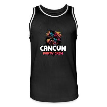 Cancun Party Crew - Männer Basketball-Trikot - Schwarz/Weiß - Vorne - AI Model Male 185 dark (185cm)