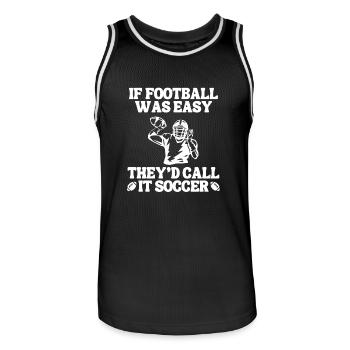 Football américain Football Entraîneur de football - Maillot de basket Homme - noir/blanc - Devant - AI Model Male 185 dark (185cm)
