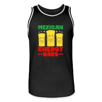 Tamale Mexikanisches Essen Tamale Liebhaber - Männer Basketball-Trikot - Schwarz/Weiß - Vorne - AI Model Male 185 dark (185cm)